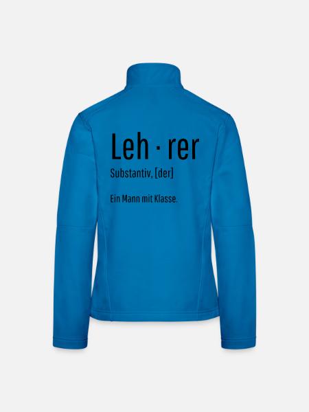 Lehrer Substantiv Definition Schule Geschenk - Frauen Softshelljacke - Lichtblau - Hinten