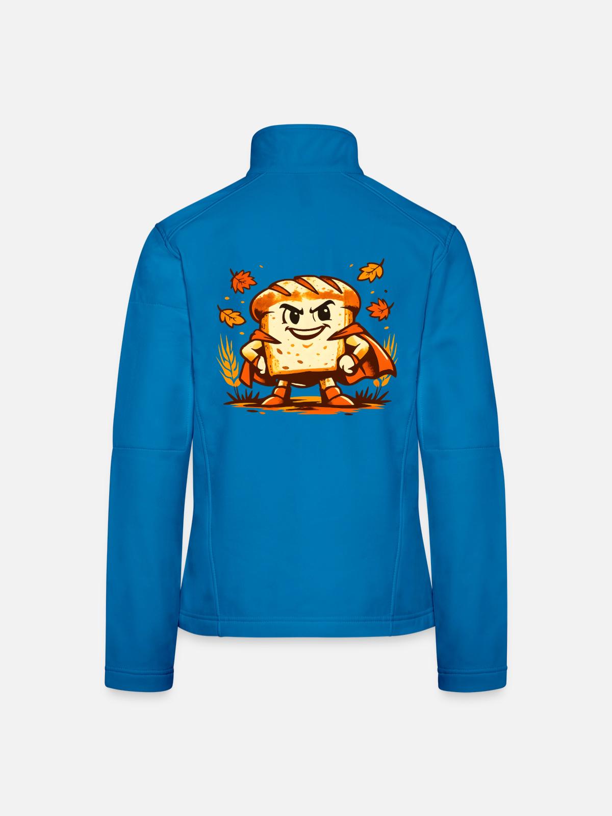 Brot-Superheld im Herbst - Frauen Softshelljacke - Lichtblau - Hinten