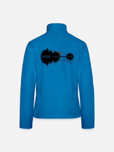 1979 Gitarre Natur Musik 47. Geburtstag - Frauen Softshelljacke - Lichtblau - Hinten