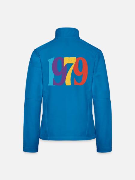 Geboren 1979 Geburtstagsgeschenk Geburtstag 79 - Frauen Softshelljacke - Lichtblau - Hinten