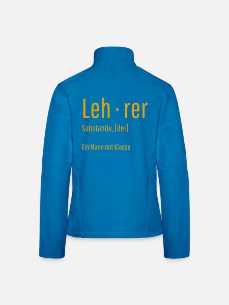 Lehrer Substantiv Definition Schule Geschenk - Frauen Softshelljacke - Lichtblau - Hinten