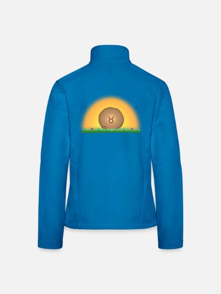Stier - der Erdwächter - Frauen Softshelljacke - Lichtblau