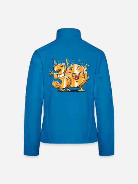 30. Geburtstag - Frauen Softshelljacke - Lichtblau