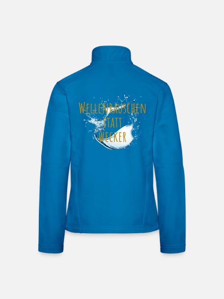 Wellenrauschen statt Wecker - Frauen Softshelljacke - Lichtblau