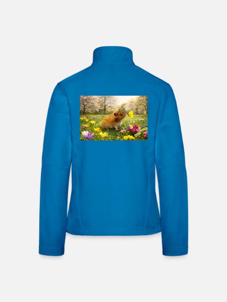 Chico11: Frühlingsanfang mit Schmetterling 2026 - Frauen Softshelljacke - Lichtblau