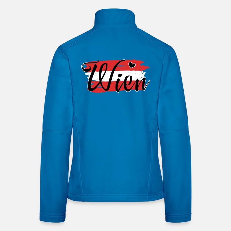 Drapeau Autriche Vienne Veste en tissu softshell Femme