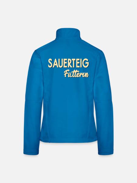 SAUERTEIG, BROT BACKEN - Frauen Softshelljacke - Lichtblau - Hinten
