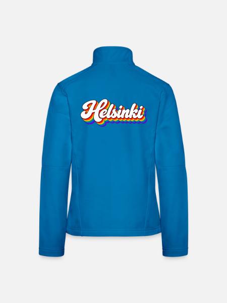 Helsinki - Finnland - Suomi - Finland - finnisch - Frauen Softshelljacke - Lichtblau - Hinten