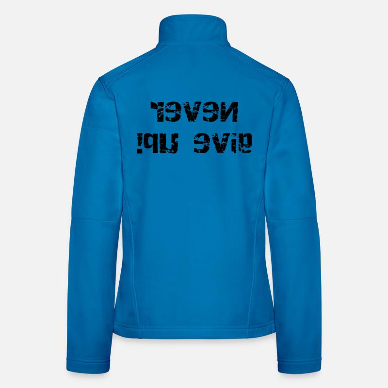 Never give up - mirrored Women's Softshell Jacket