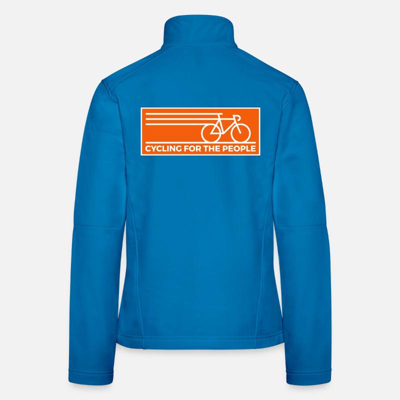 Cycling for the People, dessin au trait Veste en tissu softshell Femme