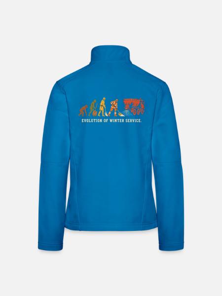 Evolution Of Winter Service - Frauen Softshelljacke - Lichtblau - Hinten