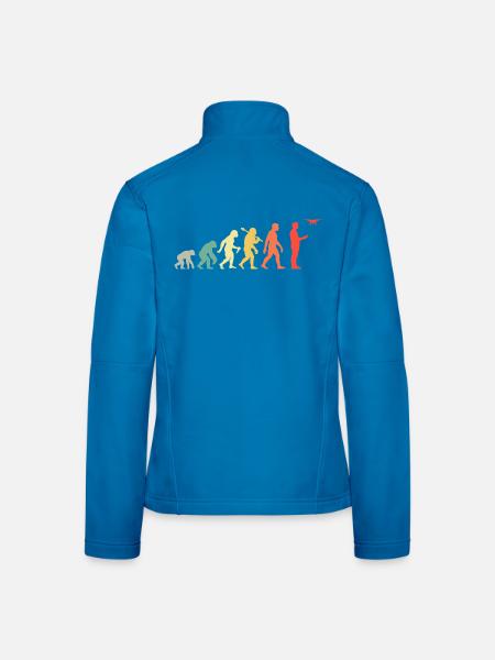 Retro Drohne Evolution Für Drone Piloten - Frauen Softshelljacke - Lichtblau - Hinten