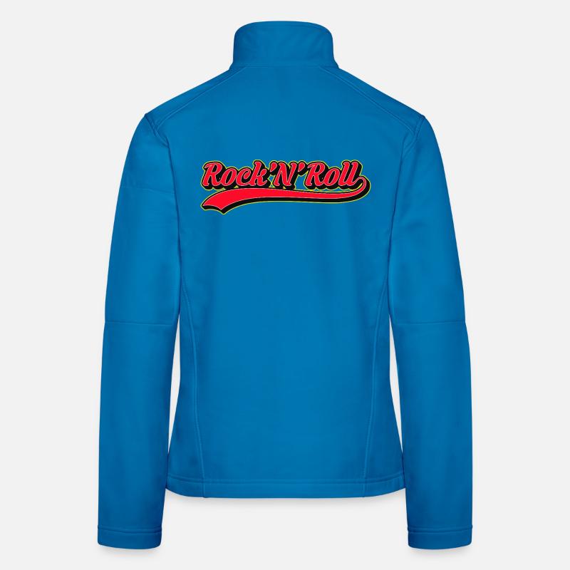 Rock 'N' Roll Retro Script Logo Frauen Softshelljacke