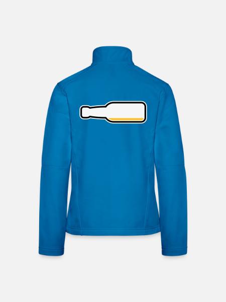 Bouteille de bière vide (Symbole bière bière / 3C) - Veste en tissu softshell Femme - bleu clair - Dos