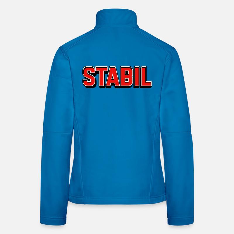 Stabil Knallrot Blockschrift Frauen Softshelljacke