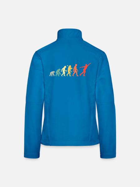 Eiskunstläufer Evolution Eiskunstlauf Schlittschuh - Frauen Softshelljacke - Lichtblau - Hinten