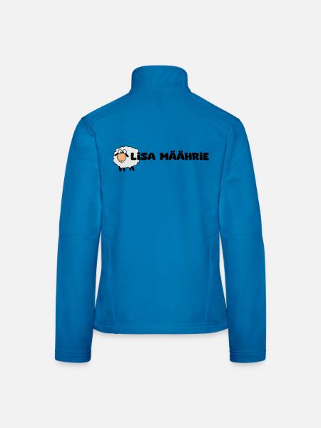 Lisa Marie - Schriftzug Lisa Mäährie mit Schaf - Frauen Softshelljacke - Lichtblau - Hinten