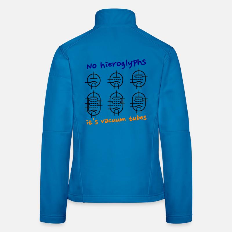No hieroglyphs, it's vacuum tubes - Women's Softshell Jacket - light blue