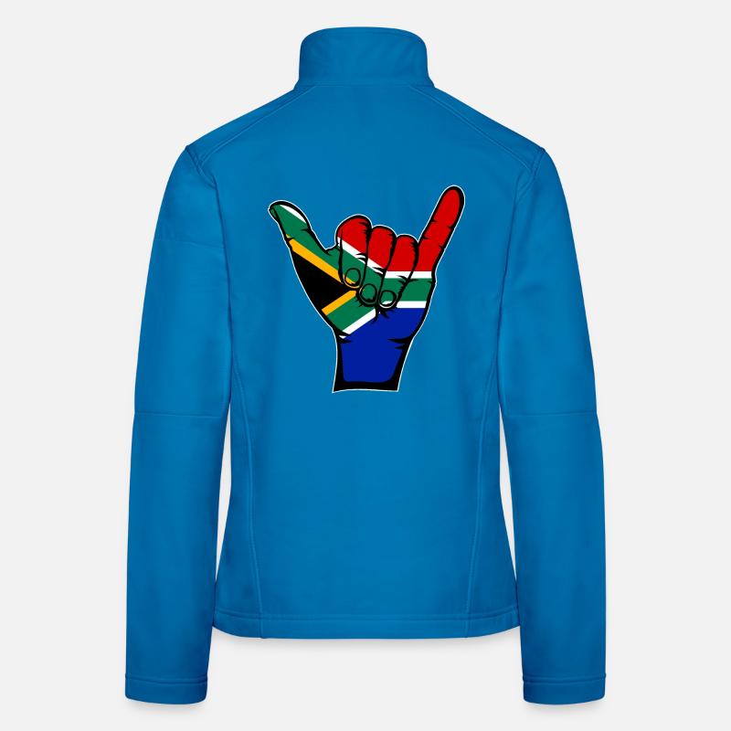 Drapeau de l’Afrique du Sud Symbole de surf Veste en tissu softshell Femme