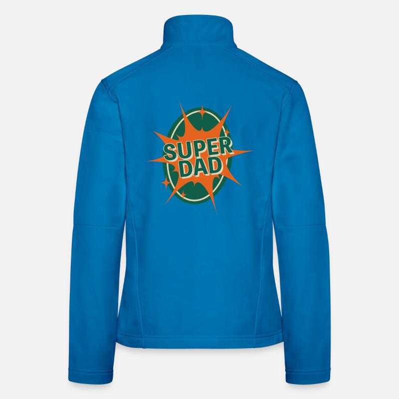 Conception de style bande dessinée Super Dad Veste en tissu softshell Femme