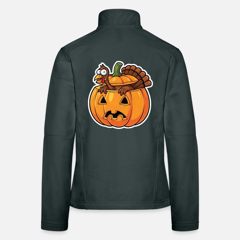 Pumpkin Heroes : Dinde effrontée à l’automne Halloween Veste en tissu softshell Femme