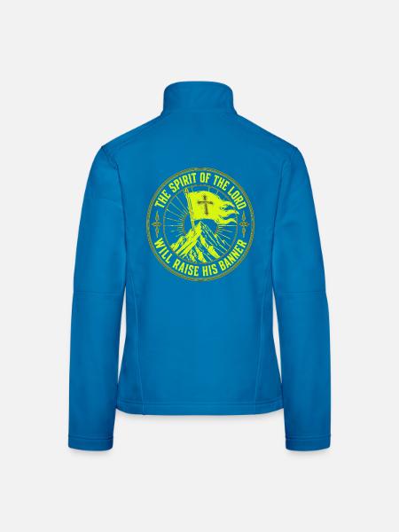 Der Geist des Herrn wird sein Banner erheben - Frauen Softshelljacke - Lichtblau - Hinten