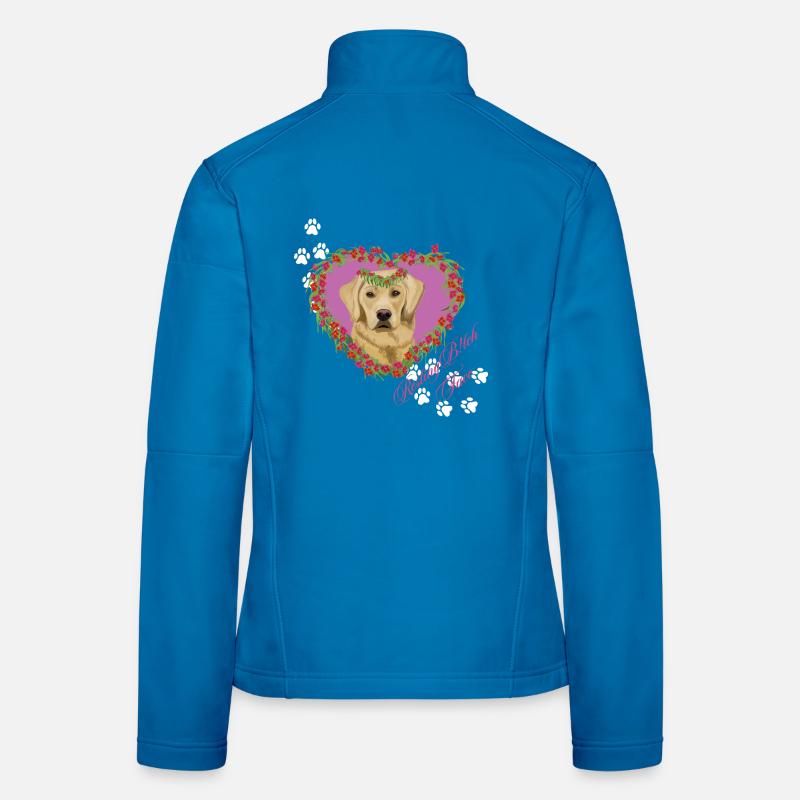Schlafender Labrador im Gesicht Frauen Softshelljacke