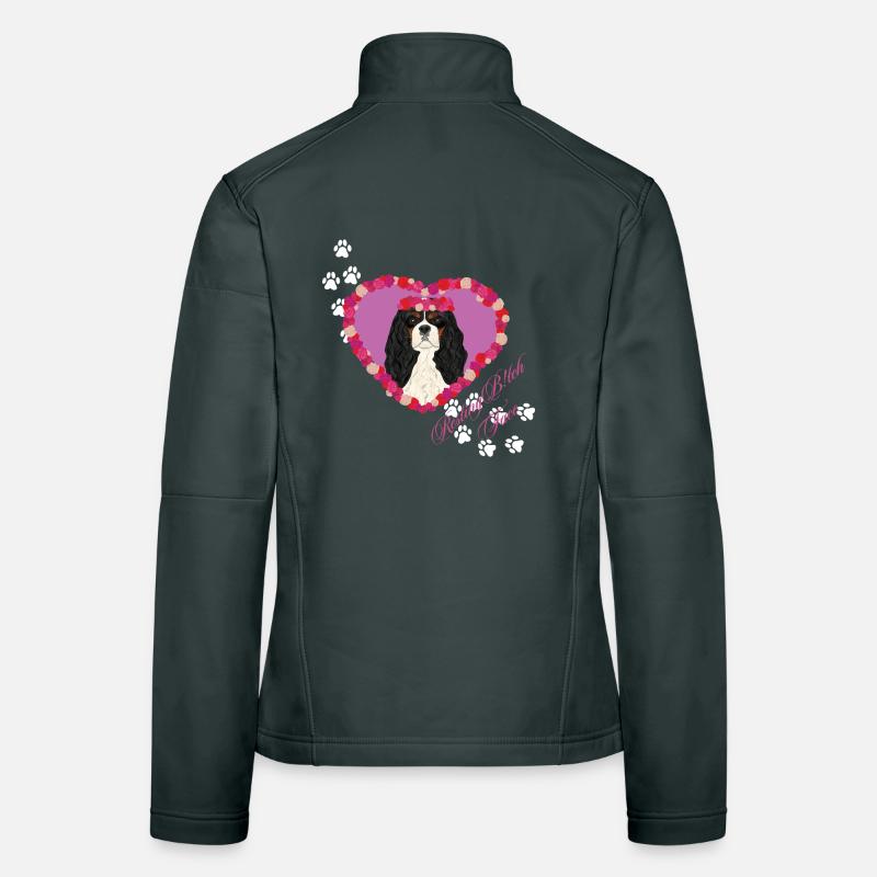 Ruhende B!tch Face Cavalier King Frauen Softshelljacke
