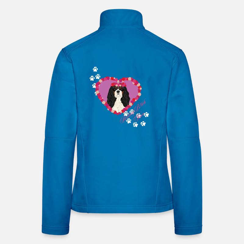 Ruhende B!tch Face Cavalier King - Frauen Softshelljacke - Lichtblau
