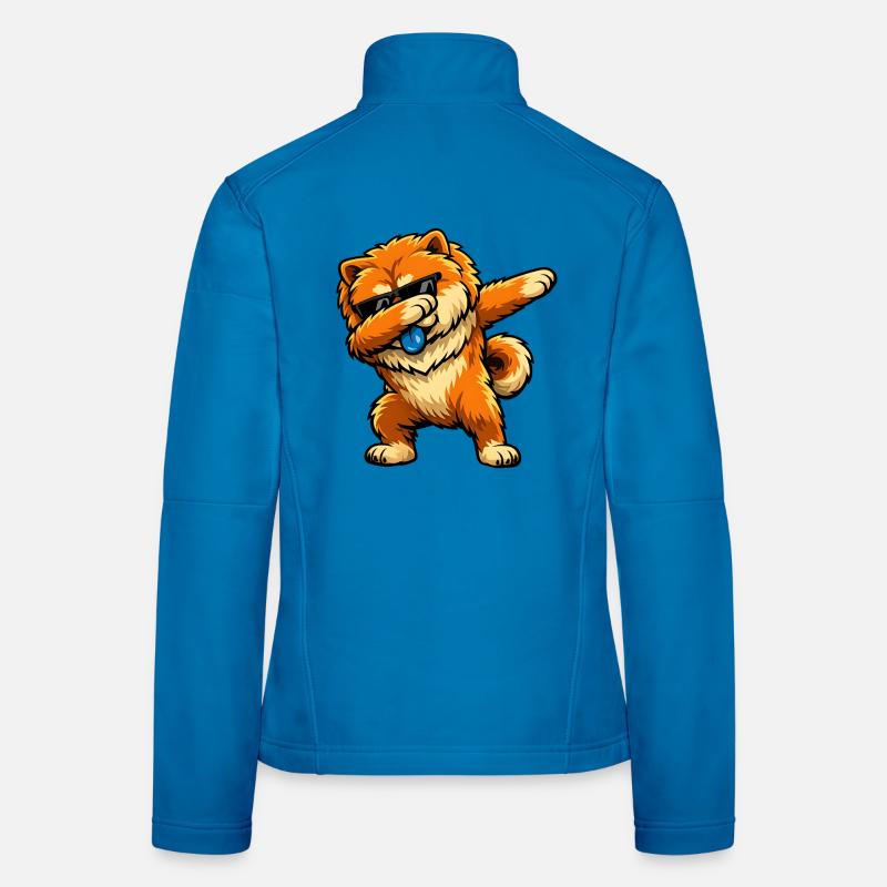 Dabbing Chow Chow Frauen Softshelljacke