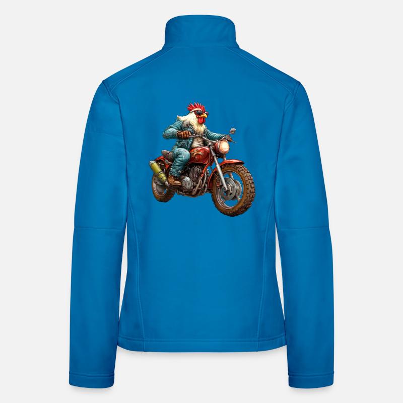 Chickens Motorcycle Women's Softshell Jacket