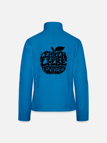 Lehren_Lieben_inspirieren - Frauen Softshelljacke - Lichtblau - Hinten