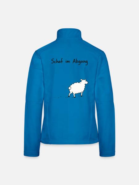 Schaf im Abgang - Frauen Softshelljacke - Lichtblau