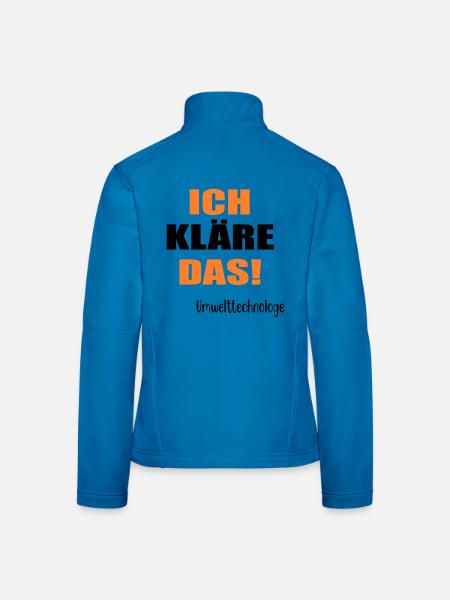 Umwelttechnologe Abwasser - Frauen Softshelljacke - Lichtblau - Hinten