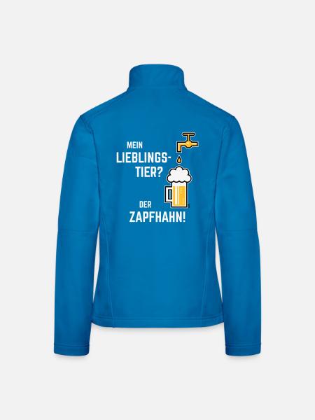 Mein Lieblingstier? Der Zapfhahn! (Bier / 3C) - Frauen Softshelljacke - Lichtblau - Hinten