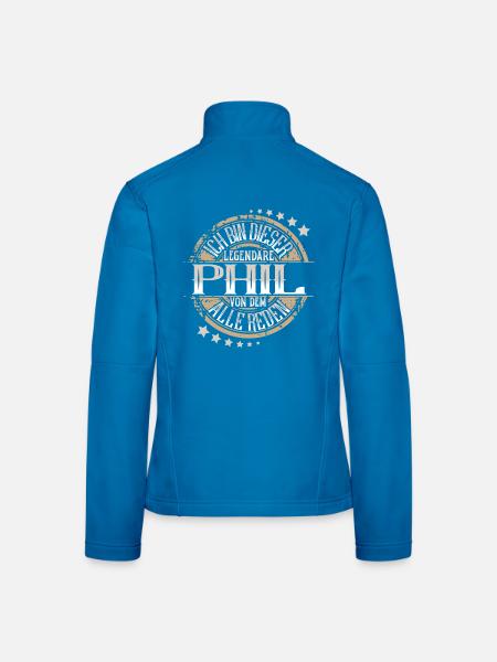 Phil - Frauen Softshelljacke - Lichtblau - Hinten