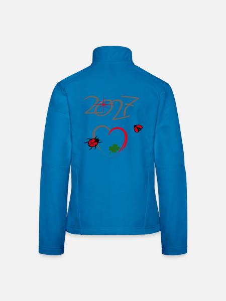 Neujahr 2027 Glücksdesign - Frauen Softshelljacke - Lichtblau - Hinten