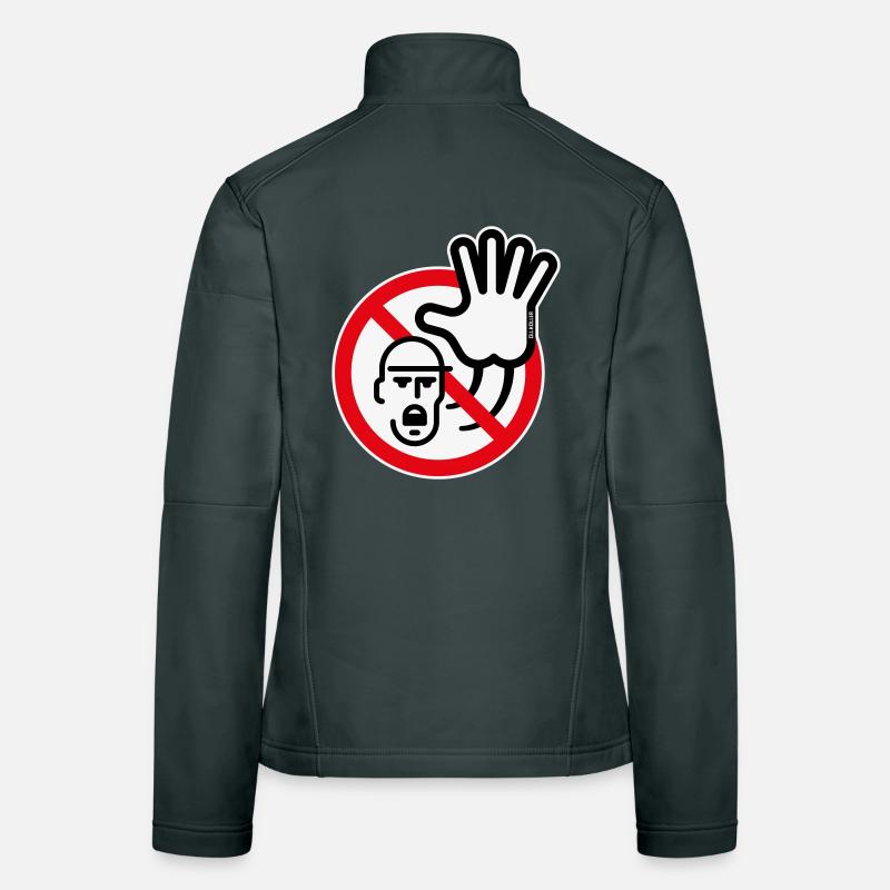 Warnzeichen / Warnung / Verbot (Symbol / 3C) Frauen Softshelljacke