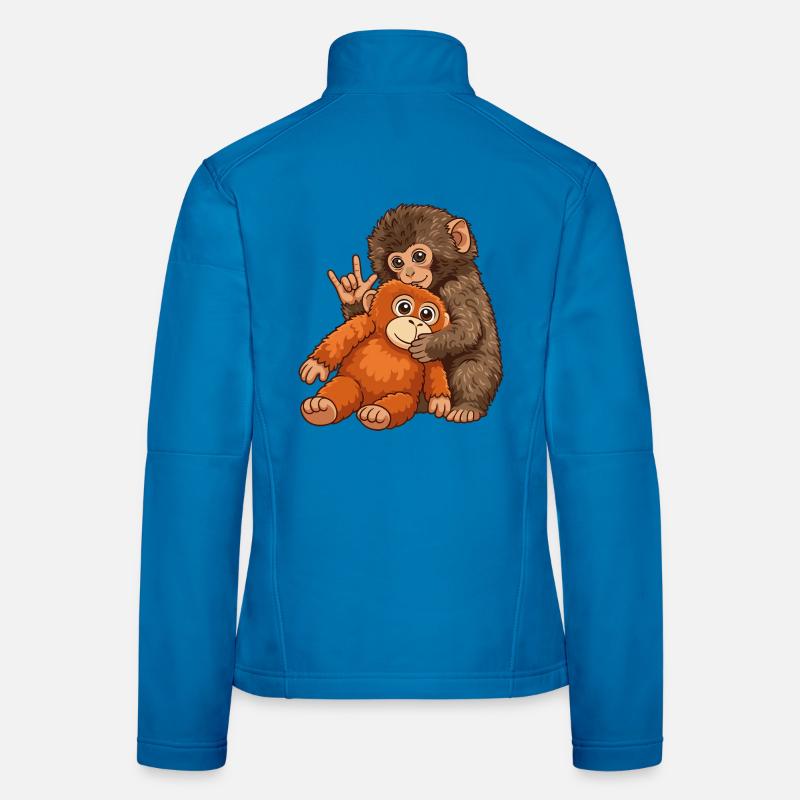 Monkey Punch Affe Süß Geschenk Frauen Softshelljacke