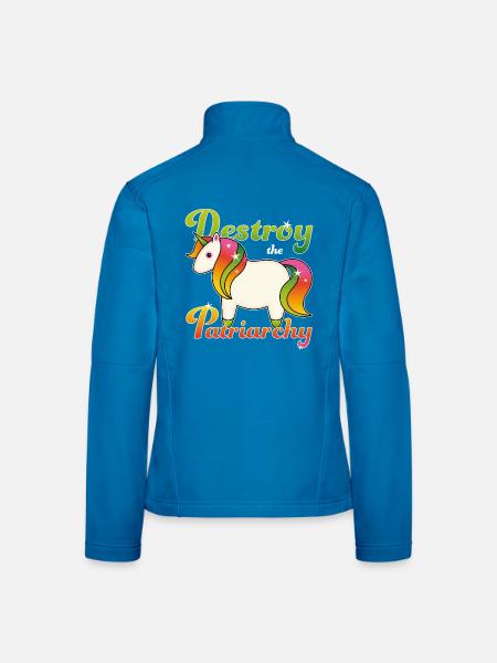Destroy the Patriarchy - Frauen Softshelljacke - Lichtblau