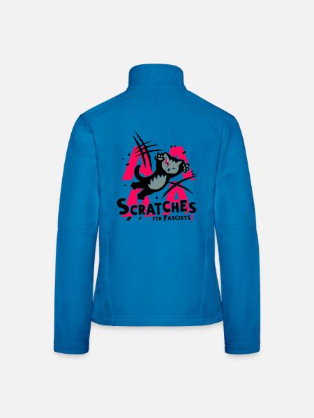 Kratzer gegen Rassismus - Frauen Softshelljacke - Lichtblau - Hinten