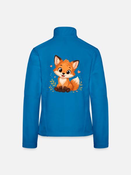Süßer Kawaii Fuchs - Frauen Softshelljacke - Lichtblau