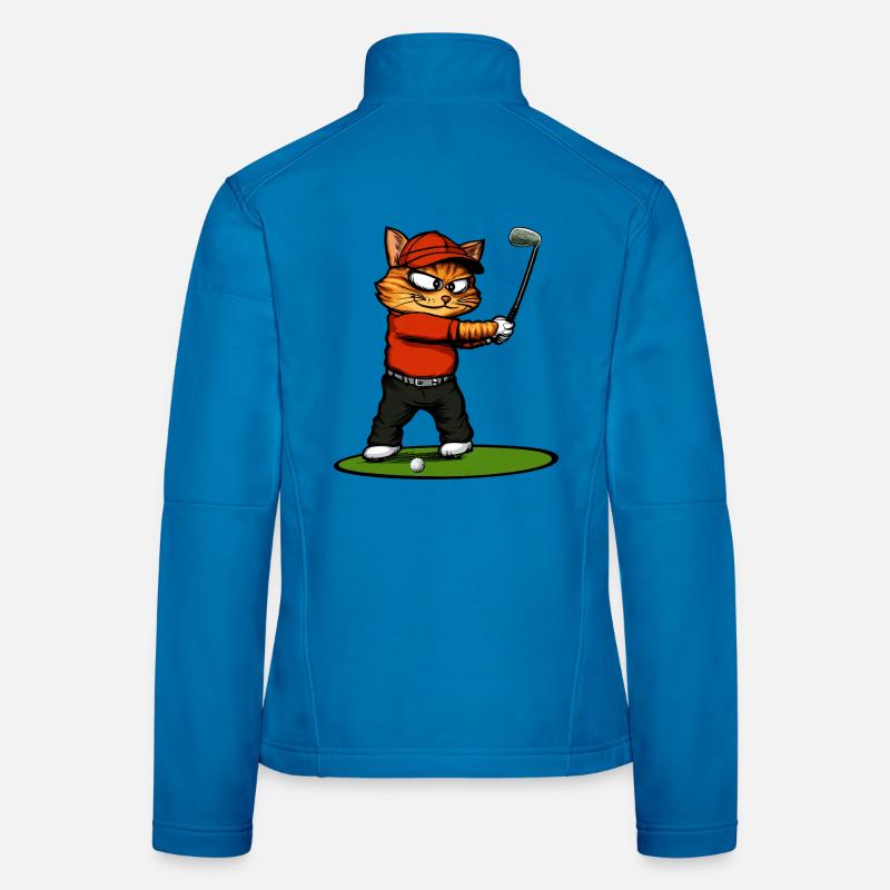 Cats Golf / Golfer Cat Women's Softshell Jacket