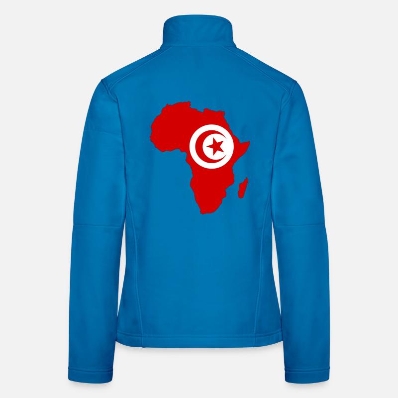 Drapeau de la Tunisie Afrique Veste en tissu softshell Femme