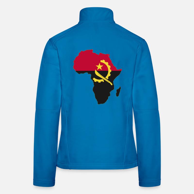 Drapeau angolais : Afrique utilisée Veste en tissu softshell Femme