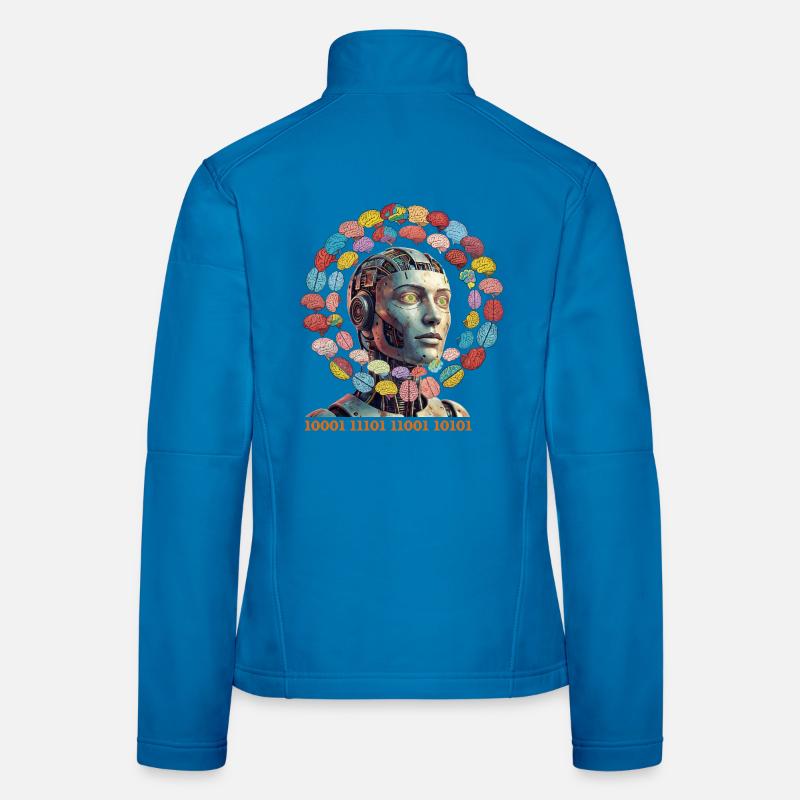 AI brain magic in colorful orbit Women's Softshell Jacket