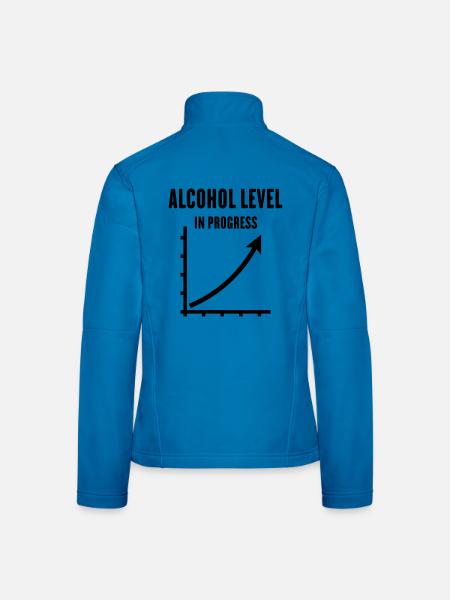 Alcohol Level In Progress (Drinking Team / Black) - Frauen Softshelljacke - Lichtblau - Hinten