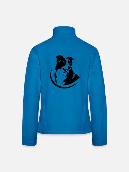Hundeliebe - Frauen Softshelljacke - Lichtblau - Hinten