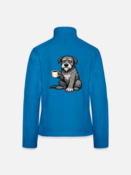 Irischer Wolfshund Wolfshundbesitzer Wolfshundfan - Frauen Softshelljacke - Lichtblau - Hinten