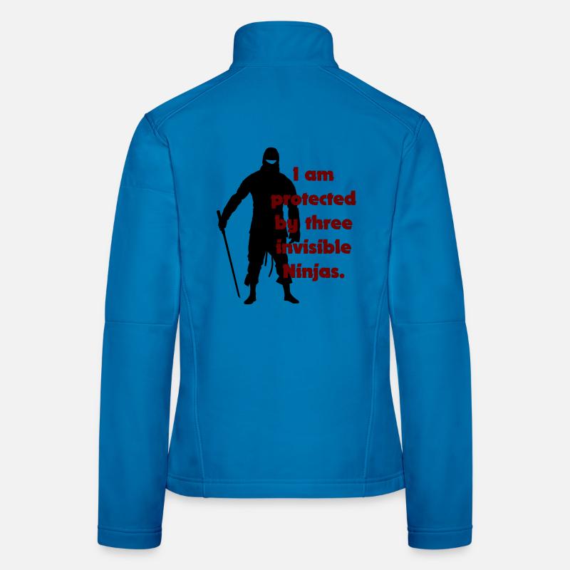 I am protected by three invisible ninjas Women's Softshell Jacket